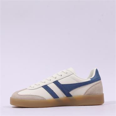Gola Viper Leather Gumsole Retro Trainer - Off White Bone Moonlight
